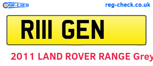 R111GEN are the vehicle registration plates.