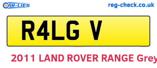 R4LGV are the vehicle registration plates.