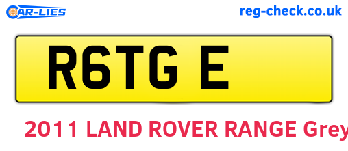 R6TGE are the vehicle registration plates.
