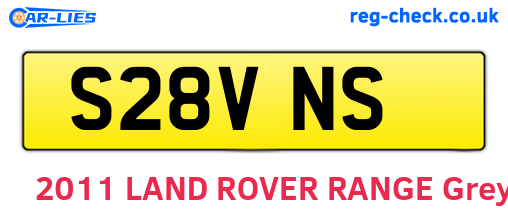 S28VNS are the vehicle registration plates.
