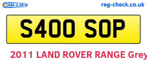 S400SOP are the vehicle registration plates.