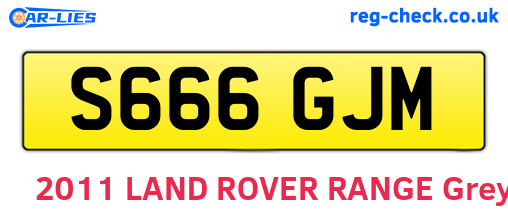 S666GJM are the vehicle registration plates.