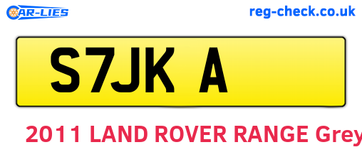 S7JKA are the vehicle registration plates.