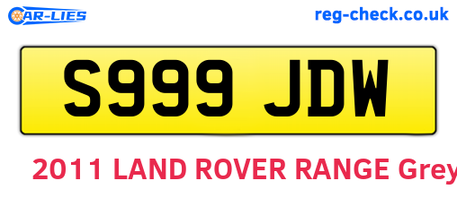 S999JDW are the vehicle registration plates.