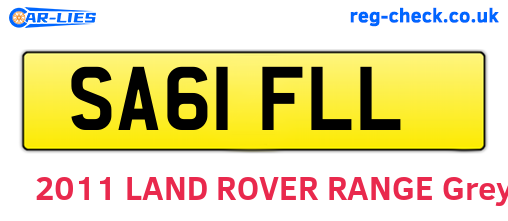 SA61FLL are the vehicle registration plates.