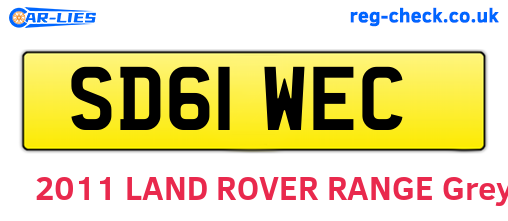 SD61WEC are the vehicle registration plates.
