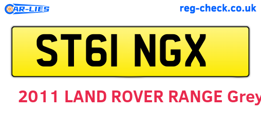 ST61NGX are the vehicle registration plates.