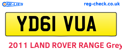YD61VUA are the vehicle registration plates.