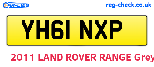 YH61NXP are the vehicle registration plates.