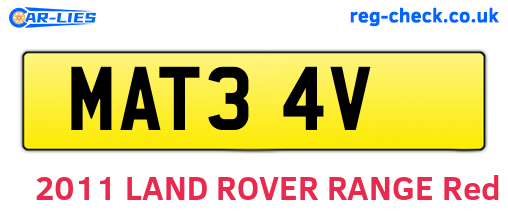 MAT34V are the vehicle registration plates.