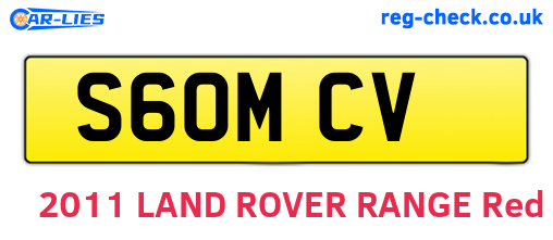 S60MCV are the vehicle registration plates.