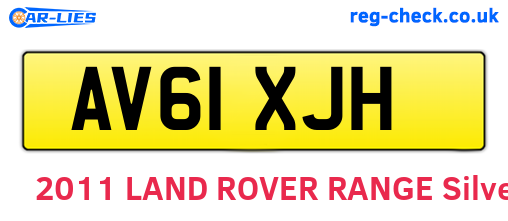 AV61XJH are the vehicle registration plates.