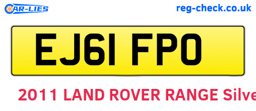 EJ61FPO are the vehicle registration plates.
