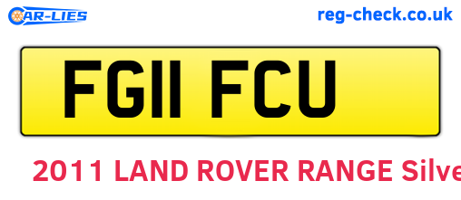 FG11FCU are the vehicle registration plates.