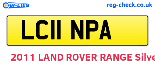 LC11NPA are the vehicle registration plates.