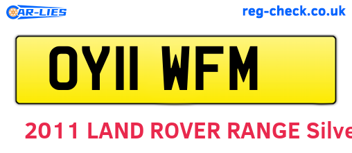 OY11WFM are the vehicle registration plates.