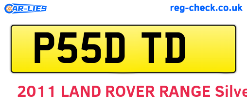 P55DTD are the vehicle registration plates.
