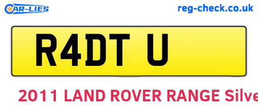 R4DTU are the vehicle registration plates.