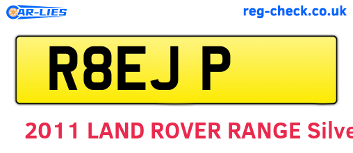 R8EJP are the vehicle registration plates.