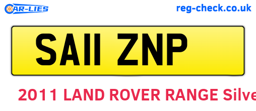 SA11ZNP are the vehicle registration plates.