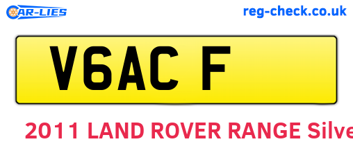 V6ACF are the vehicle registration plates.