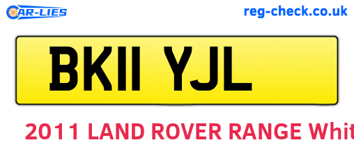 BK11YJL are the vehicle registration plates.