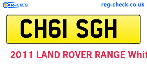 CH61SGH are the vehicle registration plates.