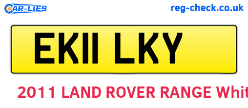 EK11LKY are the vehicle registration plates.