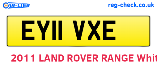 EY11VXE are the vehicle registration plates.