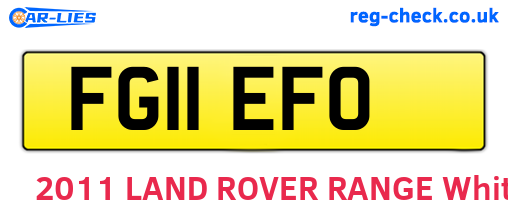 FG11EFO are the vehicle registration plates.