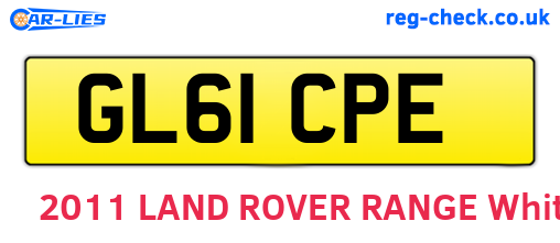 GL61CPE are the vehicle registration plates.