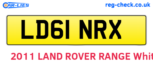 LD61NRX are the vehicle registration plates.