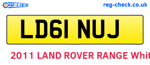 LD61NUJ are the vehicle registration plates.