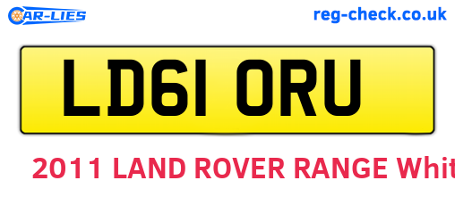 LD61ORU are the vehicle registration plates.