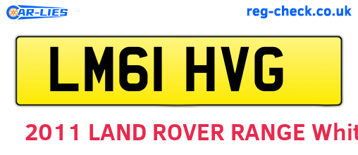 LM61HVG are the vehicle registration plates.