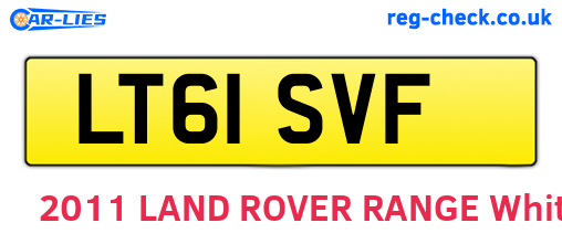 LT61SVF are the vehicle registration plates.