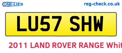 LU57SHW are the vehicle registration plates.