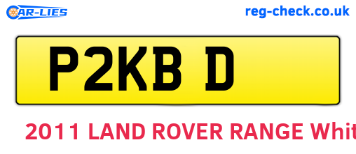 P2KBD are the vehicle registration plates.