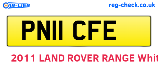 PN11CFE are the vehicle registration plates.