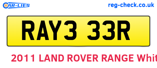 RAY333R are the vehicle registration plates.