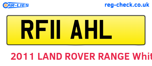 RF11AHL are the vehicle registration plates.