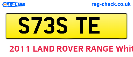 S73STE are the vehicle registration plates.