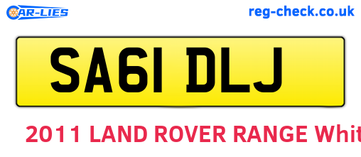 SA61DLJ are the vehicle registration plates.