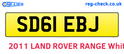 SD61EBJ are the vehicle registration plates.