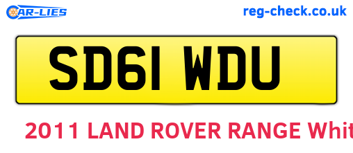 SD61WDU are the vehicle registration plates.