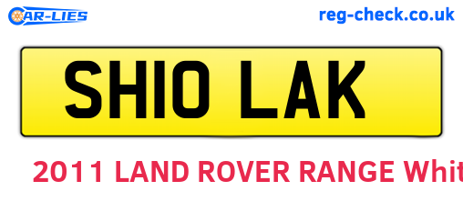 SH10LAK are the vehicle registration plates.