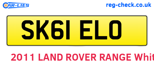 SK61ELO are the vehicle registration plates.