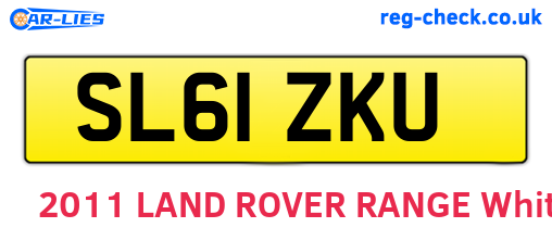 SL61ZKU are the vehicle registration plates.
