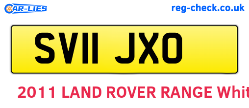 SV11JXO are the vehicle registration plates.
