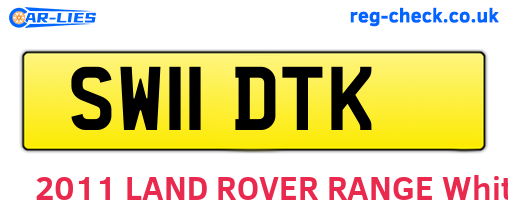 SW11DTK are the vehicle registration plates.